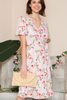 Floral Short Sleeve Wrap Dress (S-XL)