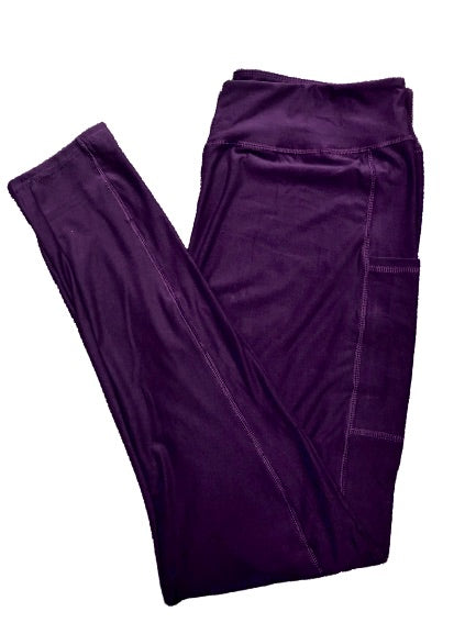 Clearance Colors Full Length Solid Leggings With Pockets