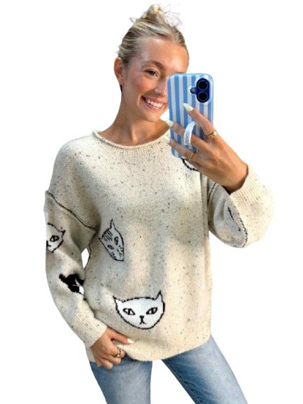 Oatmeal Cat Sweater