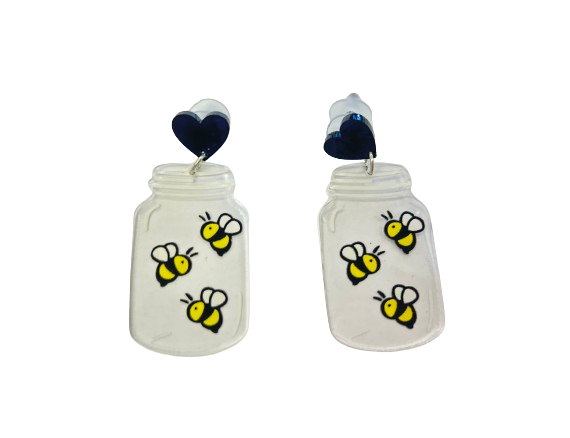 Bees in a Jar Earrings