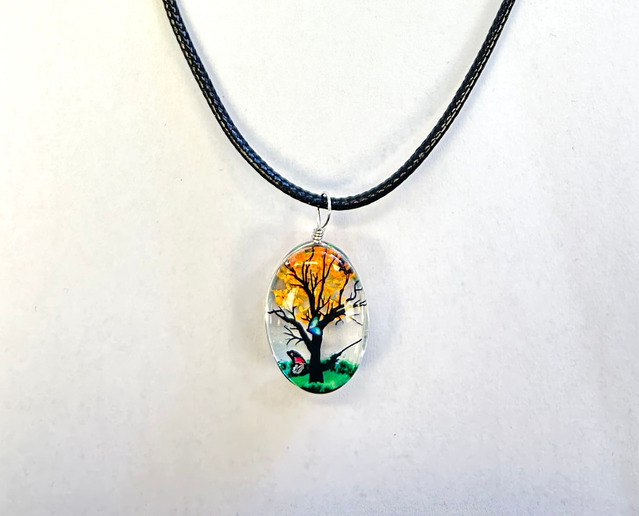 Blooming Tree Pendant Necklace on 22" cord