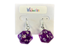 Purple Dice Earrings