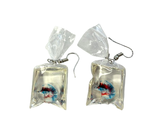 Fish in a Bag Earrings