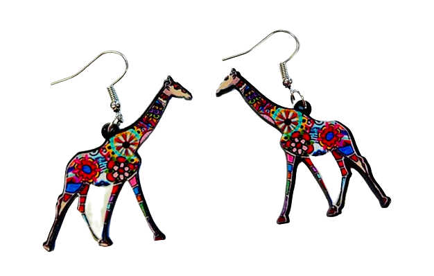 Colorful Giraffe Earrings