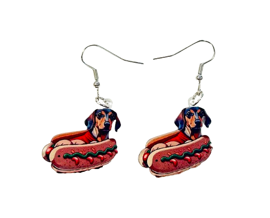 Hot Dog Earrings