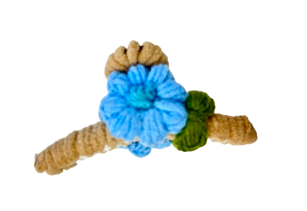 Yarn Flower Hair Clip