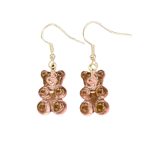 Pink Gummy Bear Earrings