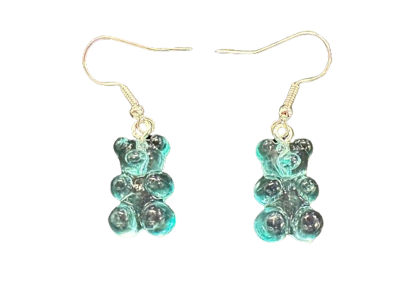 Turquoise Gummy Bear Earrings