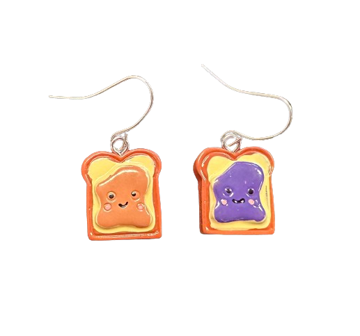 Peanut Butter and Jelly Earrings