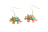 Triceratops Glitter Earrings