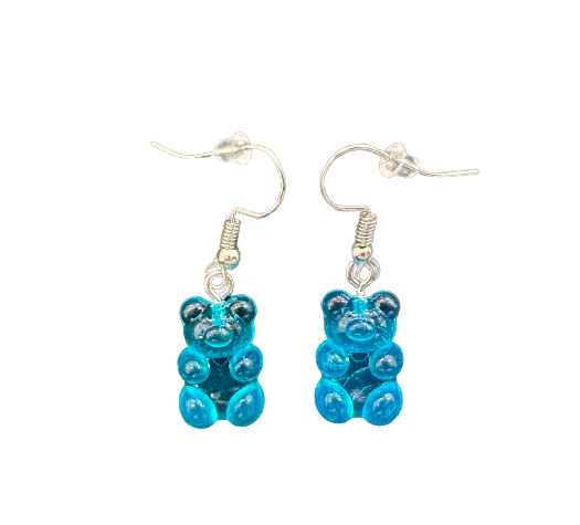 Turquoise Gummy Bear Earrings