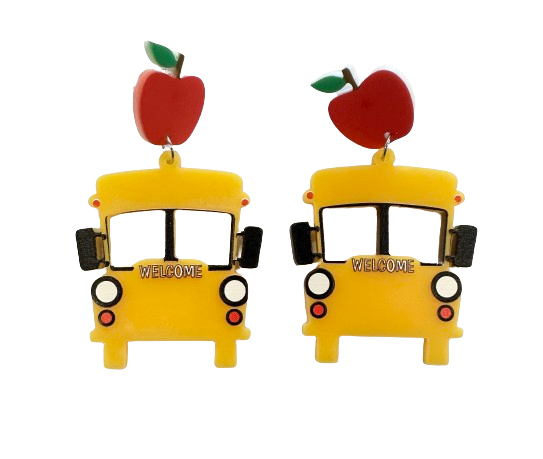 School Bus Earrings