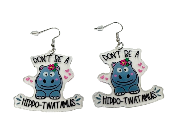 Hippo-twatamus Earrings