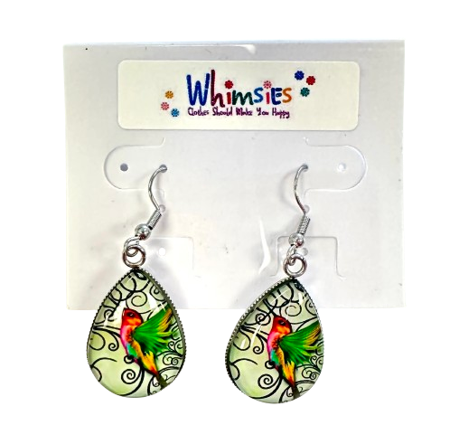 Hummingbird Water Drop Earrings