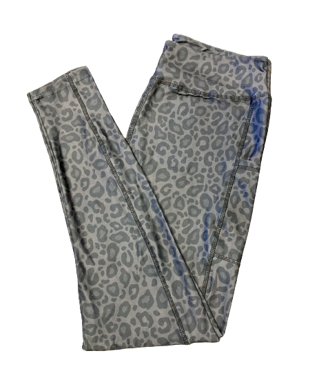 Grey Cheetah Full Length Legging WITH Pockets