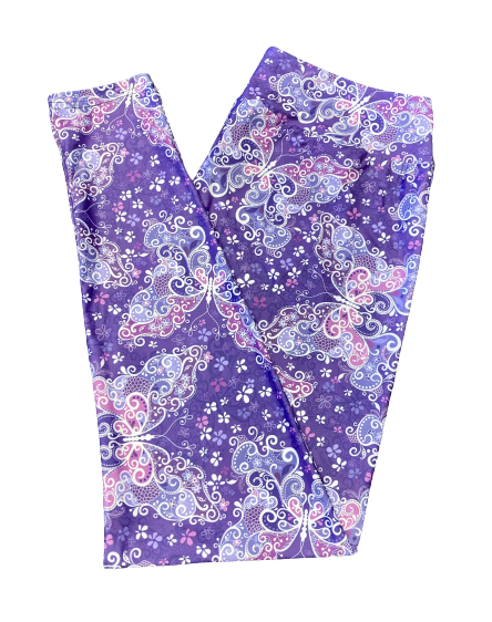 Lacy Butterfly Full Length Legging NO Pockets