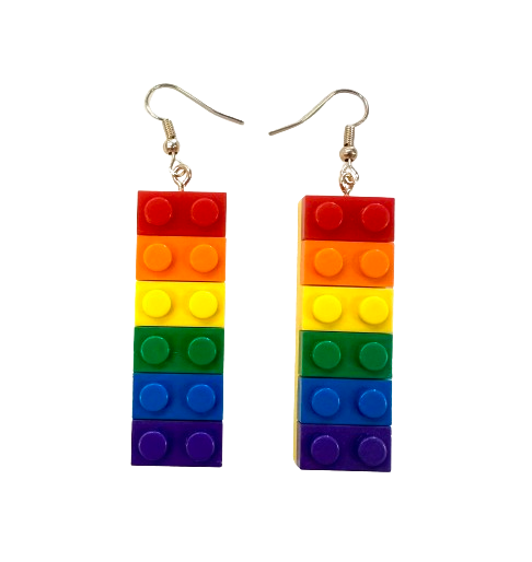 Colorful Brick Earrings