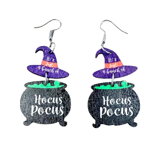 Hocus Pocus Cauldron Earrings