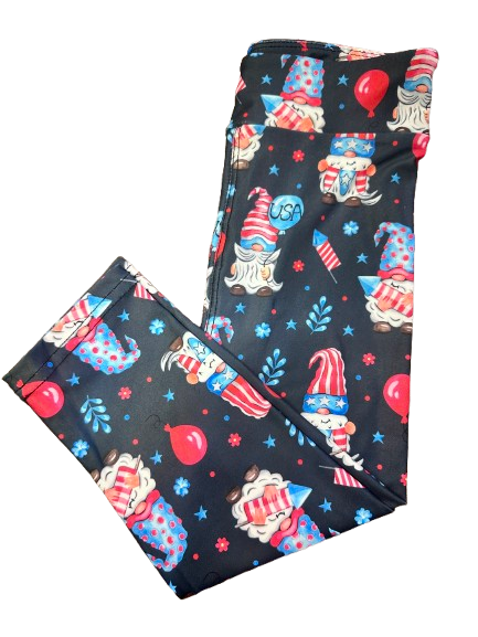 Patriotic Gnomes KIDS capri legging