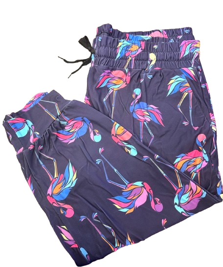 Stained Glass Flamingo Capri Jogger