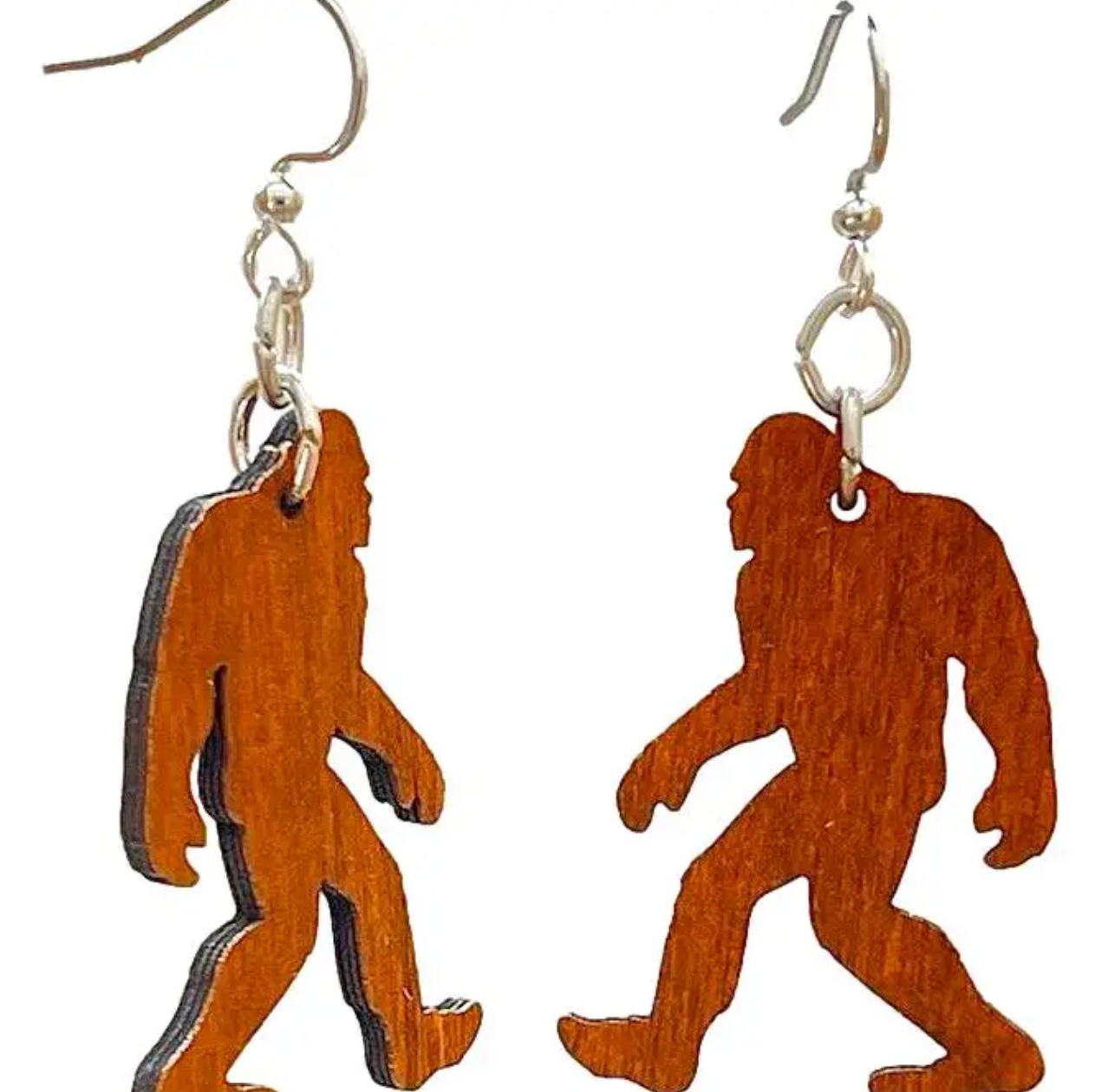 Bigfoot Wooden Earrings