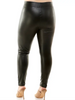 Stretch Black Vegan Leather Leggings