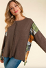 Load image into Gallery viewer, Plaid Accent Long Sleeve Sweater Knit Top