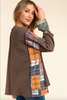 Load image into Gallery viewer, Plaid Accent Long Sleeve Sweater Knit Top