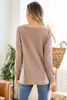 Mocha Thermal Long Sleeve Top with Paisley Inserts