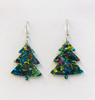 Glitter Acrylic Christmas Tree Earrings