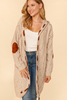 Oatmeal Cable Hooded Cardigan