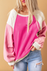Rose Colorblock Fleece Sweatshirt