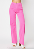 Judy Blue 88816 HW Hot Pink Straight Leg Jean