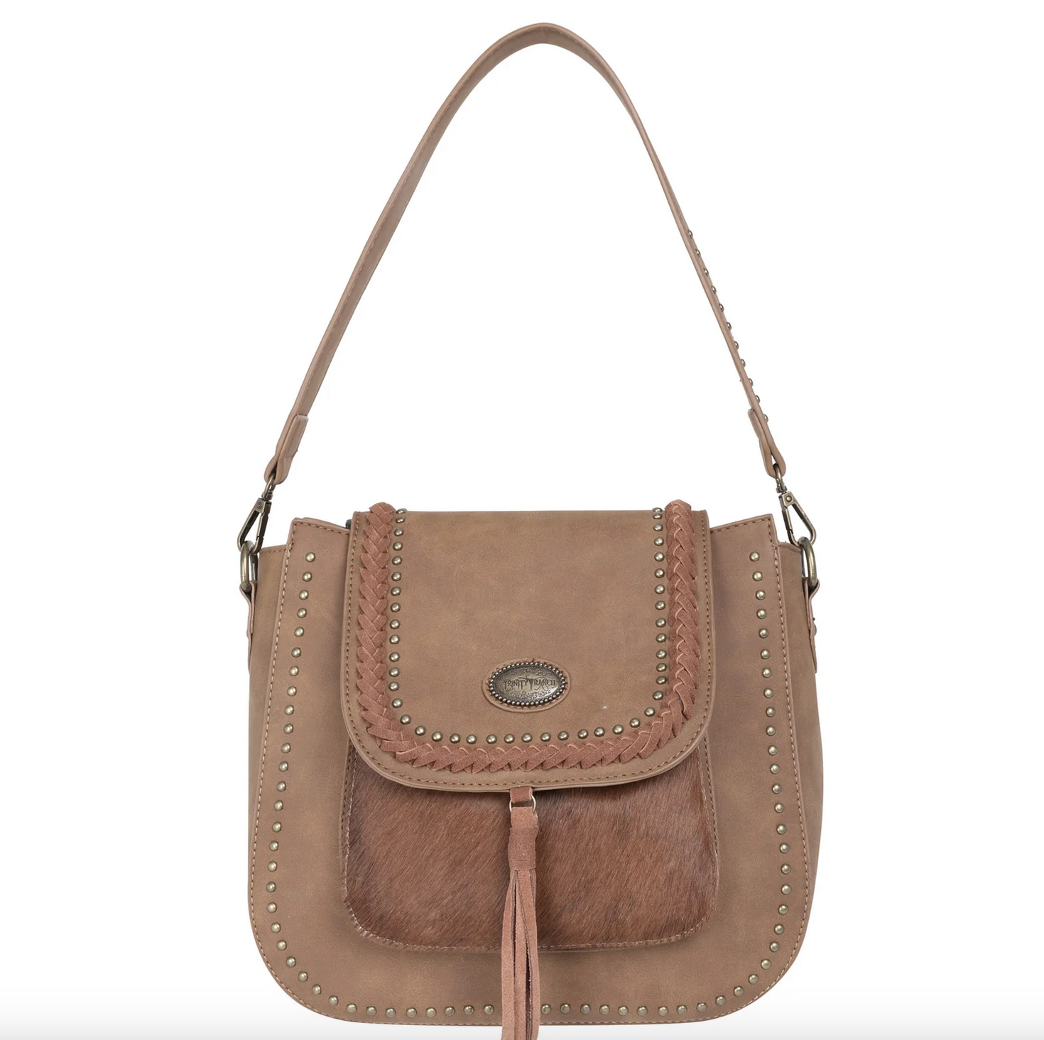 Montana West Brown Hairon CC Hobo