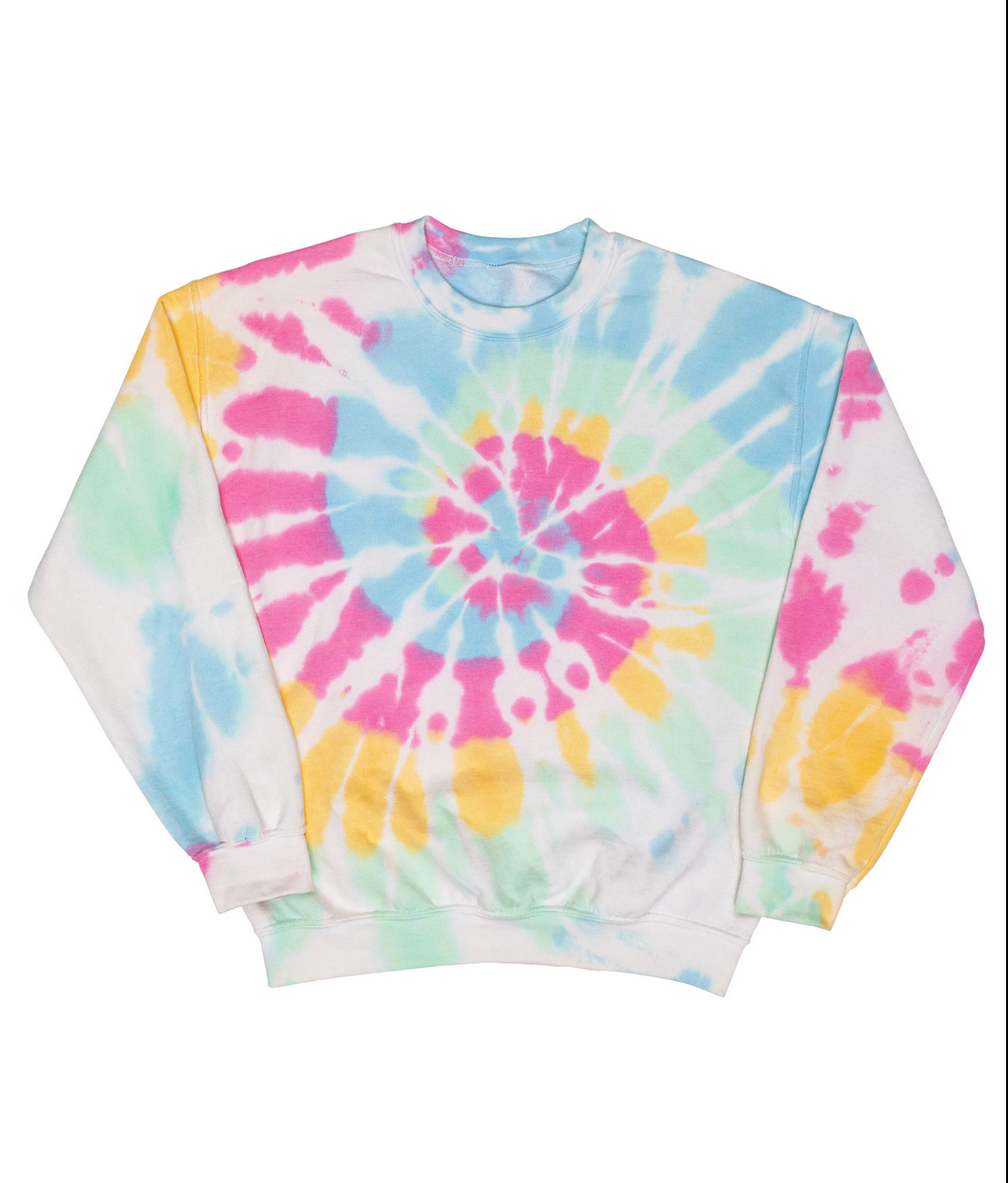 Unicorn Tie Dye Crewneck Fleece Sweatshirt