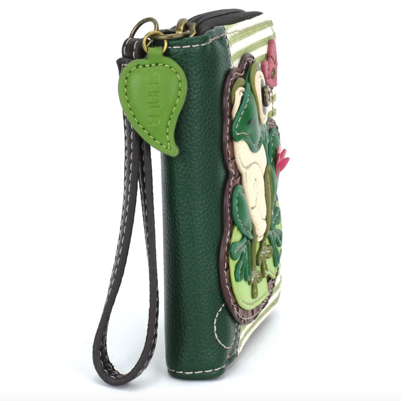 Chala Lily Pad Frog Zip Around Wallet