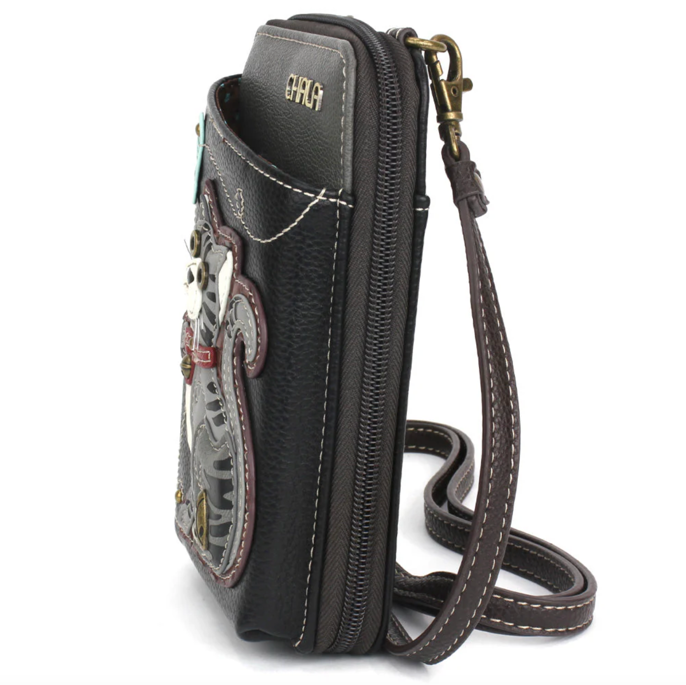 Chala Gray Tabby Wallet Crossbody