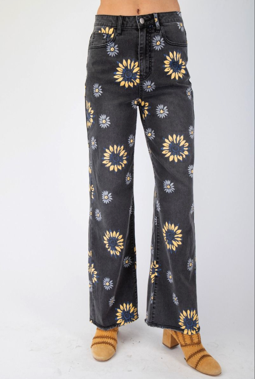 Easel Sunflower Jeans