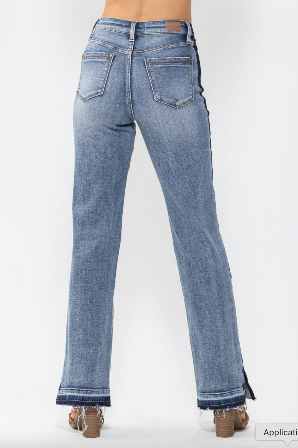 Judy Blue SALE 88641 HW Side Stripe Straight Jean