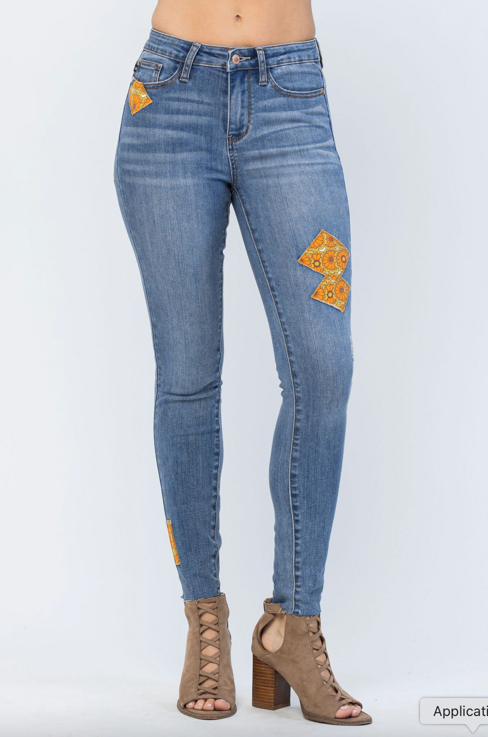 Judy Blue SALE 88507 MR 70s Patch Skinny Jean