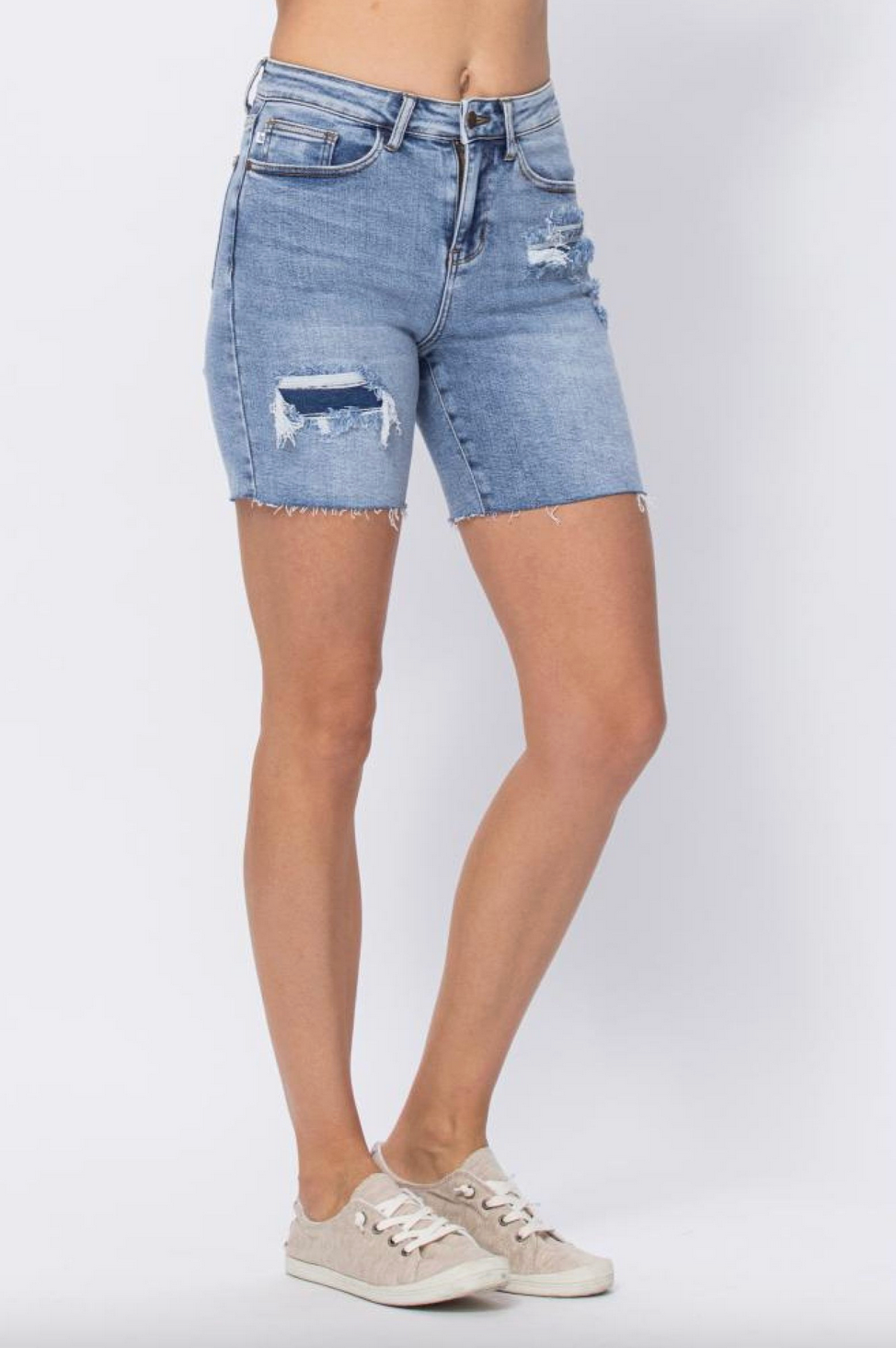 Judy Blue SALE 150094 HW Denim Patch Shorts