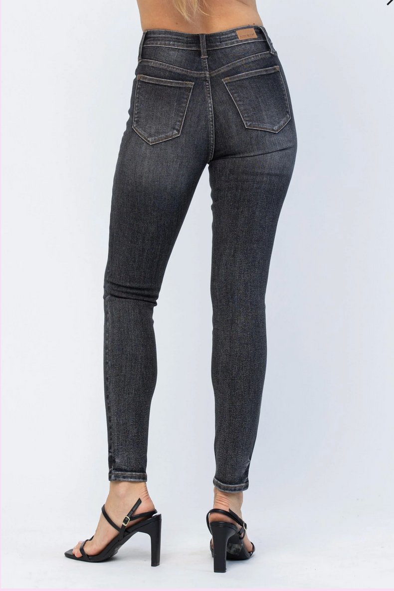 Judy Blue SALE 88287 Black Yoke Skinny Jean