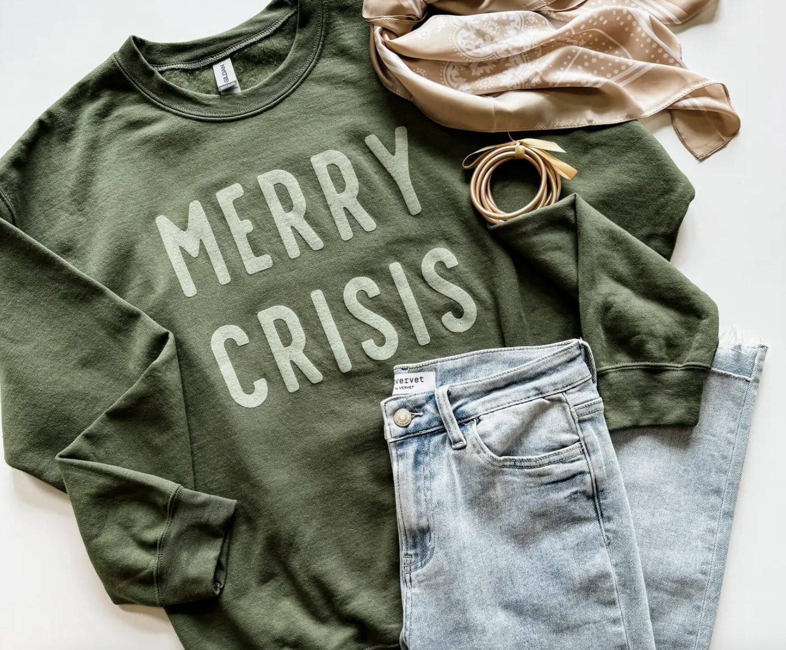 Merry Crisis Crew Sweatshirt