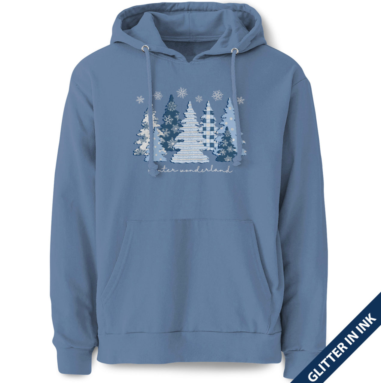 Winter Wonderland Denim Blue Hoodie