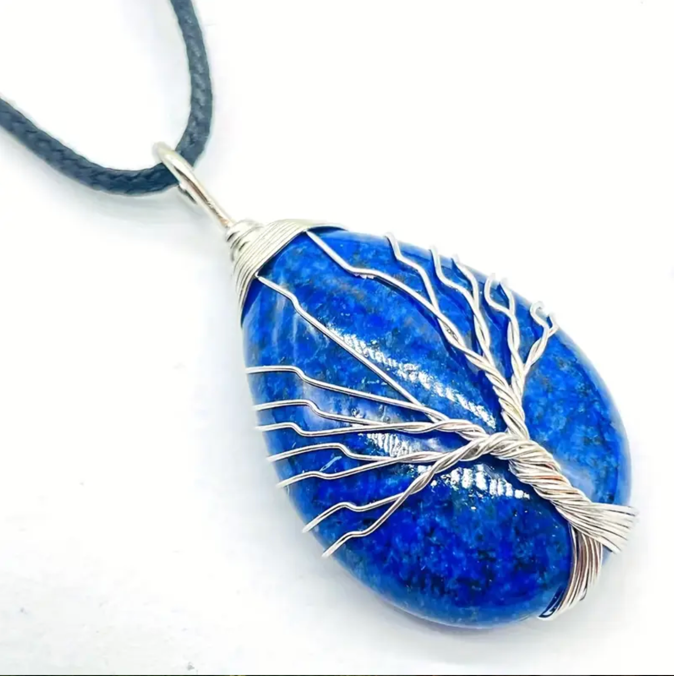 Lapis Lazuli Stone Tree of Life Necklace