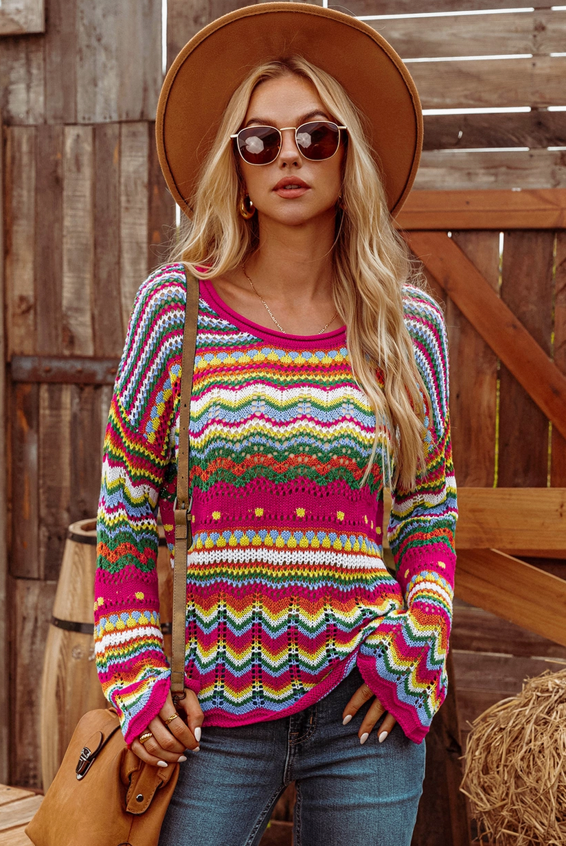 Multicolored Boho Sweater