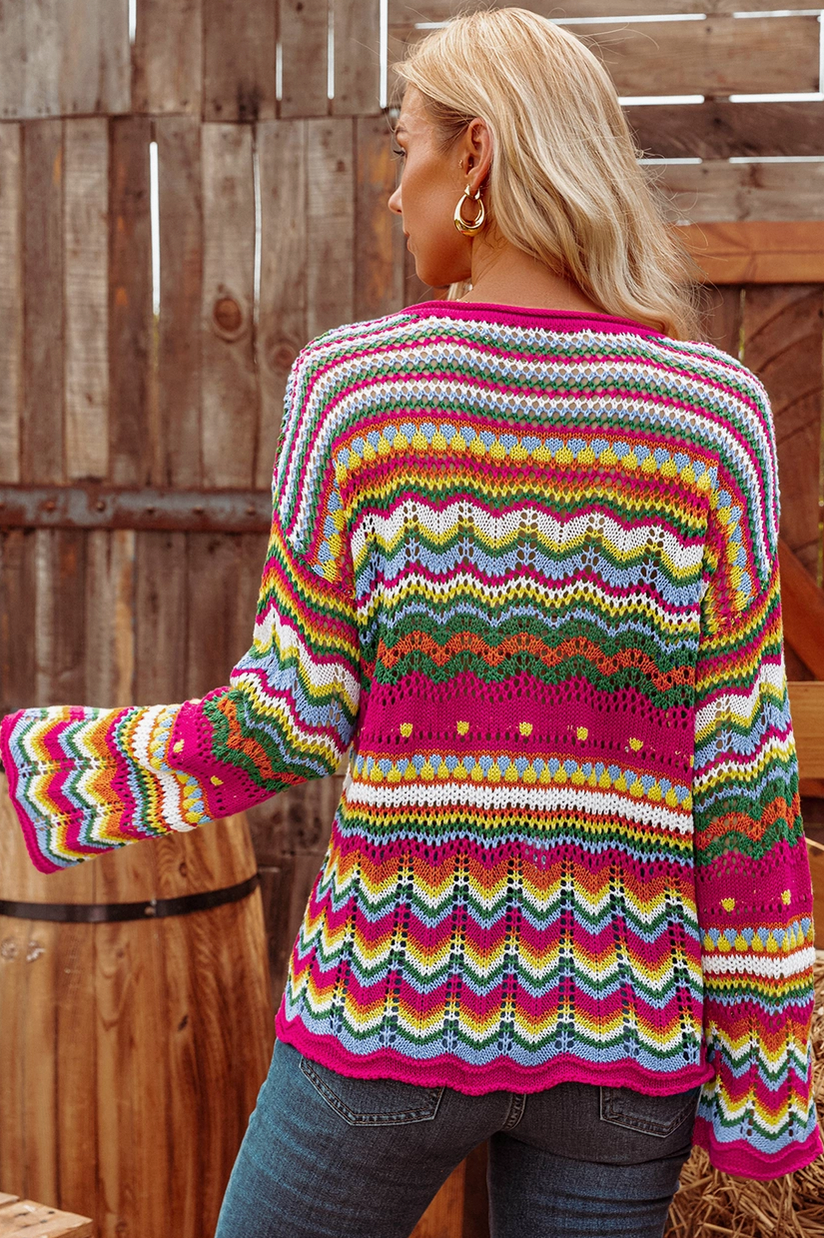 Multicolored Boho Sweater