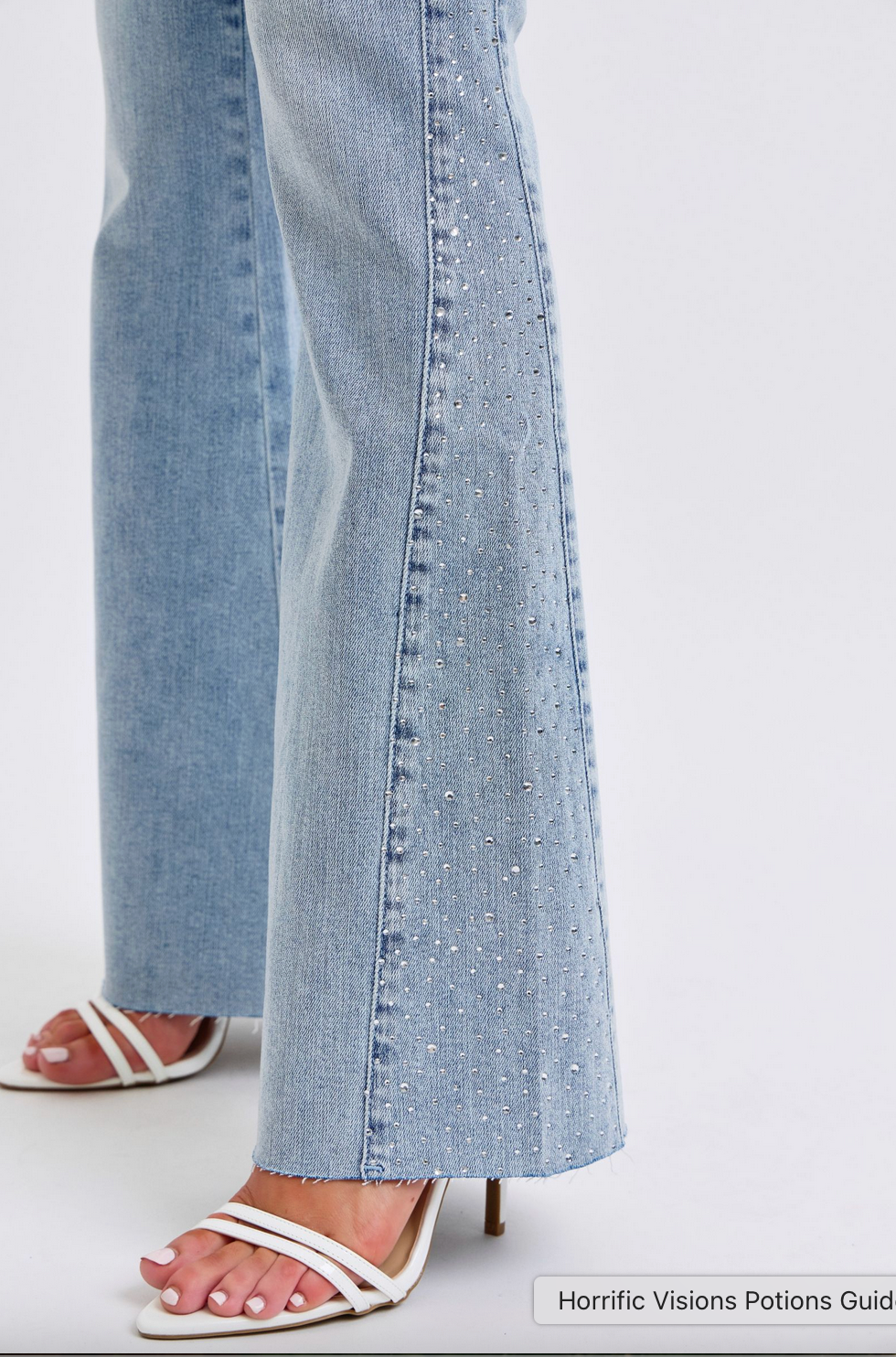 Judy Blue 88895 Light Wash Rhinestone Flare Jeans