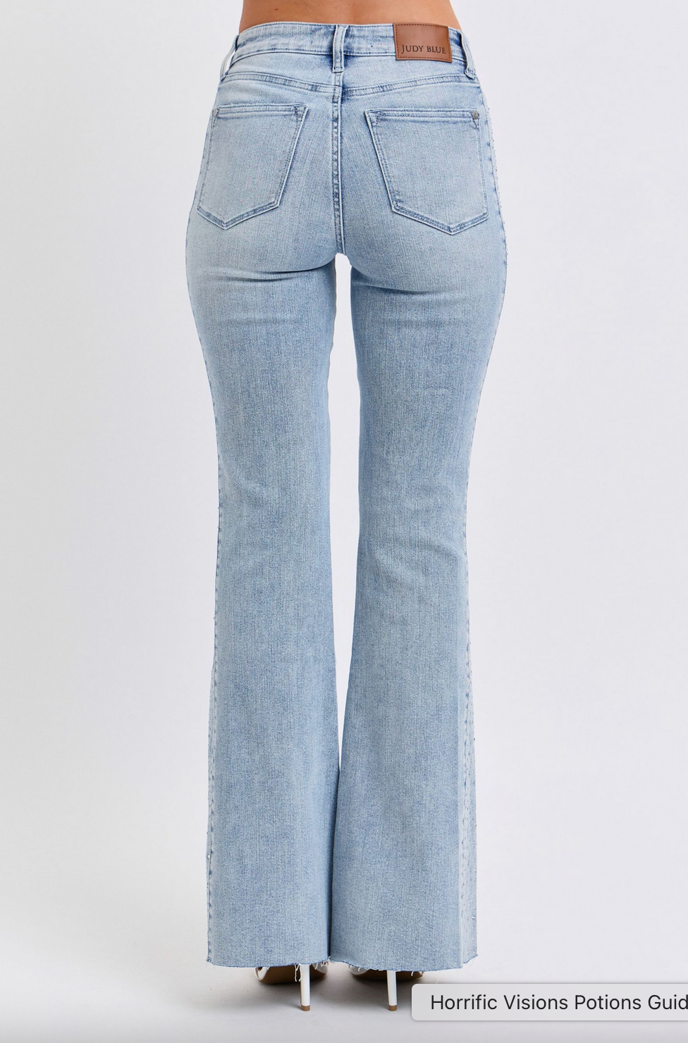 Judy Blue 88895 Light Wash Rhinestone Flare Jeans