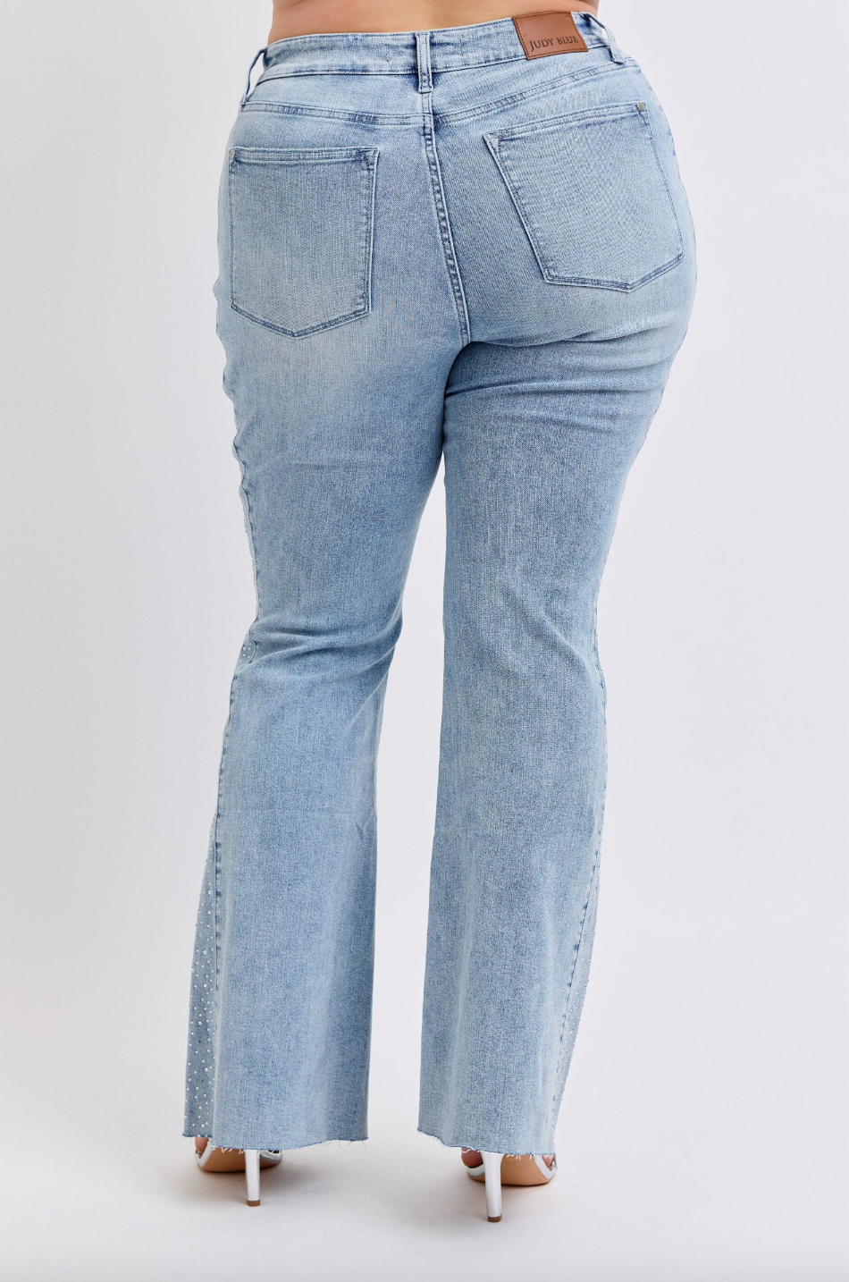 Judy Blue 88895 Light Wash Rhinestone Flare Jeans